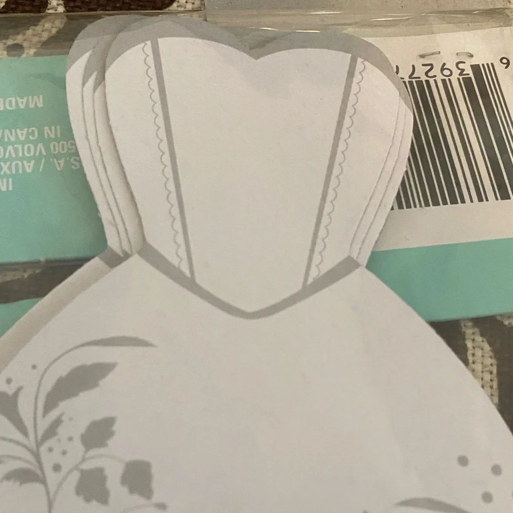 $9 FINAL OFFER-Elegant White Bridal gown, Favor Boxes